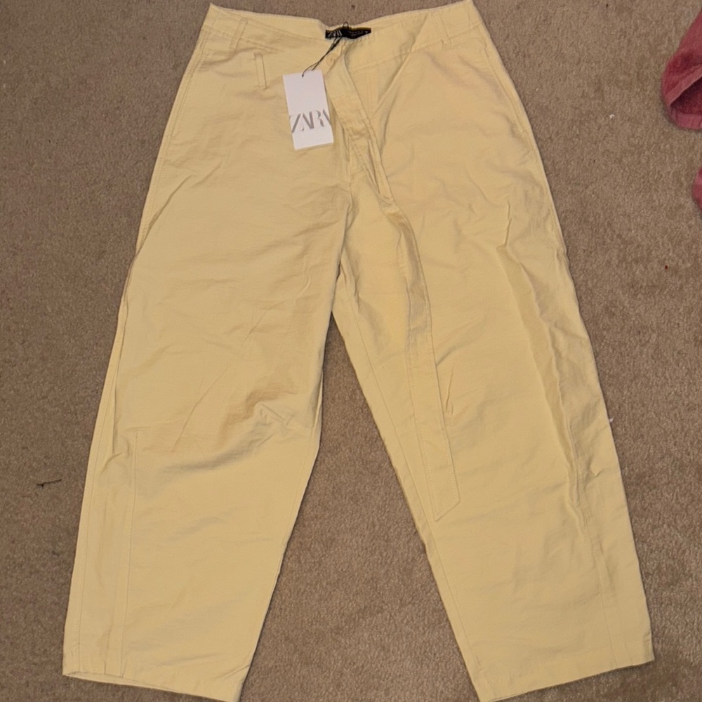 Zara Cream Chinos Relaxed Fit